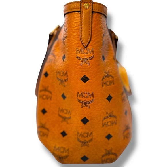 MCM Cognac Visetos Shopper Tote Bag with Strap & Dust Bag - Picture 3 of 11